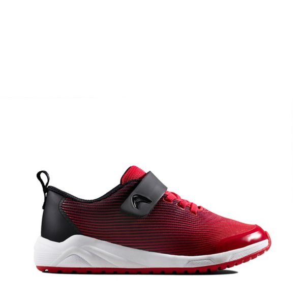 Clarks Girls Aeon Pace Kid Trainers Red | CA-6254897